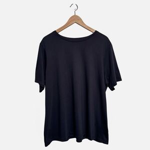 Land's End Supima Cotton T-Shirt | Women’s 1X (16W–18W) | Dark Navy